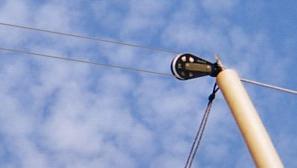 poulie sur le mat - pulley on the mast